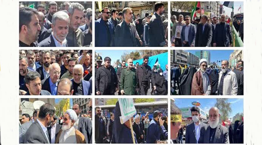 السلطات الإيرانية تشارك في مسيرات يوم القدس