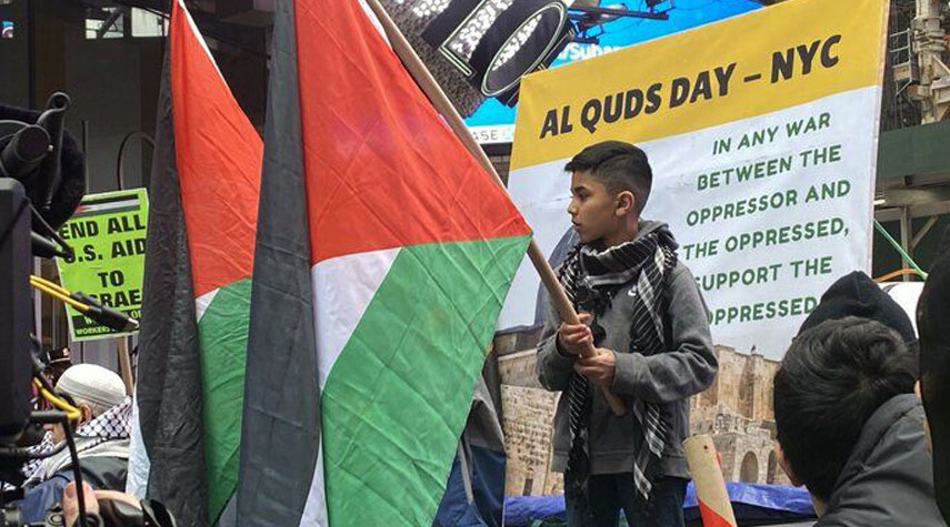 مظاهرات في نيويورك بمناسبة يوم القدس العالمي ودعما لغزة