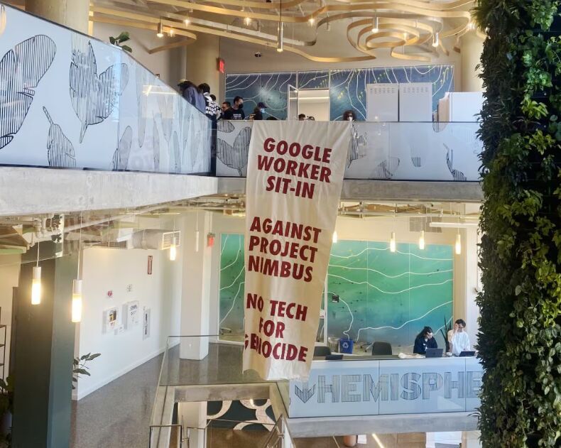 اعتصام موظفي غوغل احتجاجا على عقدها مع "إسرائيل"
