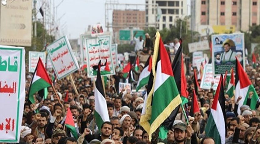 مسيرات حاشدة في صعدة باليمن نصرة لغزة