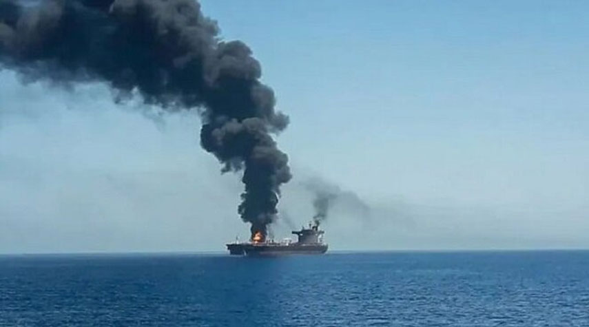 استهداف سفينة حاويات غرب اليمن