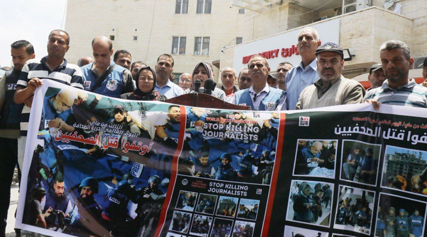 صحفيو غزة يحييون اليوم العالمي لحرية الصحافة