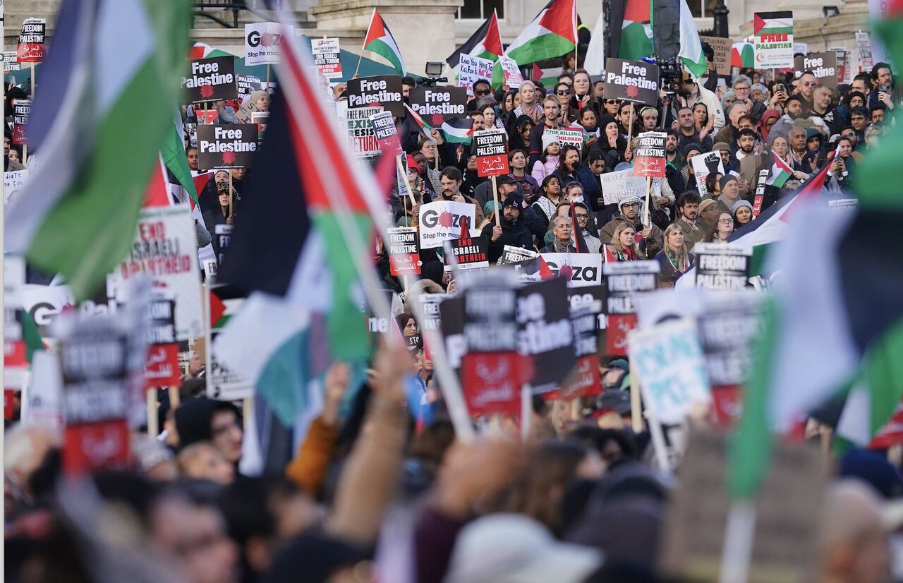 مظاهرات مؤيدة لفلسطين في مدن بريطانية