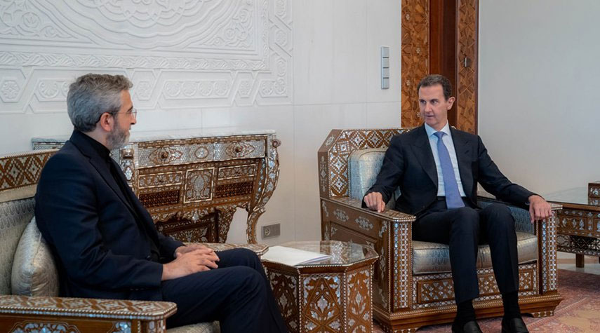 وزير الخارجية الإيراني بالوكالة يلتقى الرئيس السوري في دمشق
