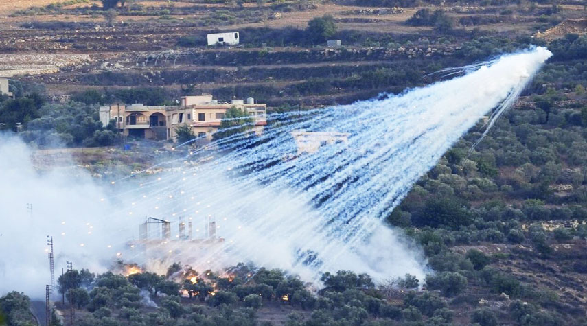 الاحتلال يستخدام الفوسفور الأبيض في 17 بلدة بجنوب لبنان