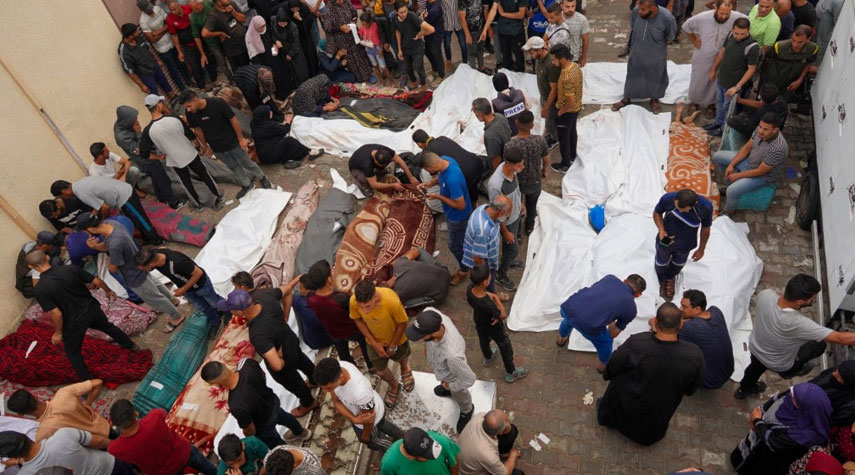 40 شهيداً في مجزرة مدرسة النصيرات في قطاع غزة